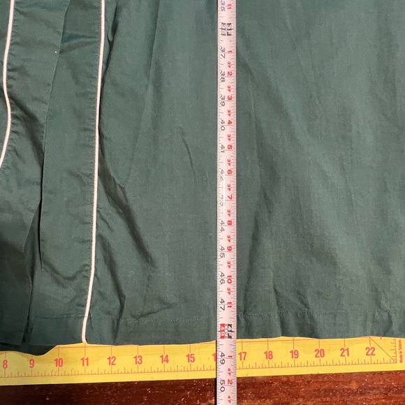 VINTAGE Towncraft forest green mens robe cotton wrap long loungewear leisure 90s - Picture 11 of 11